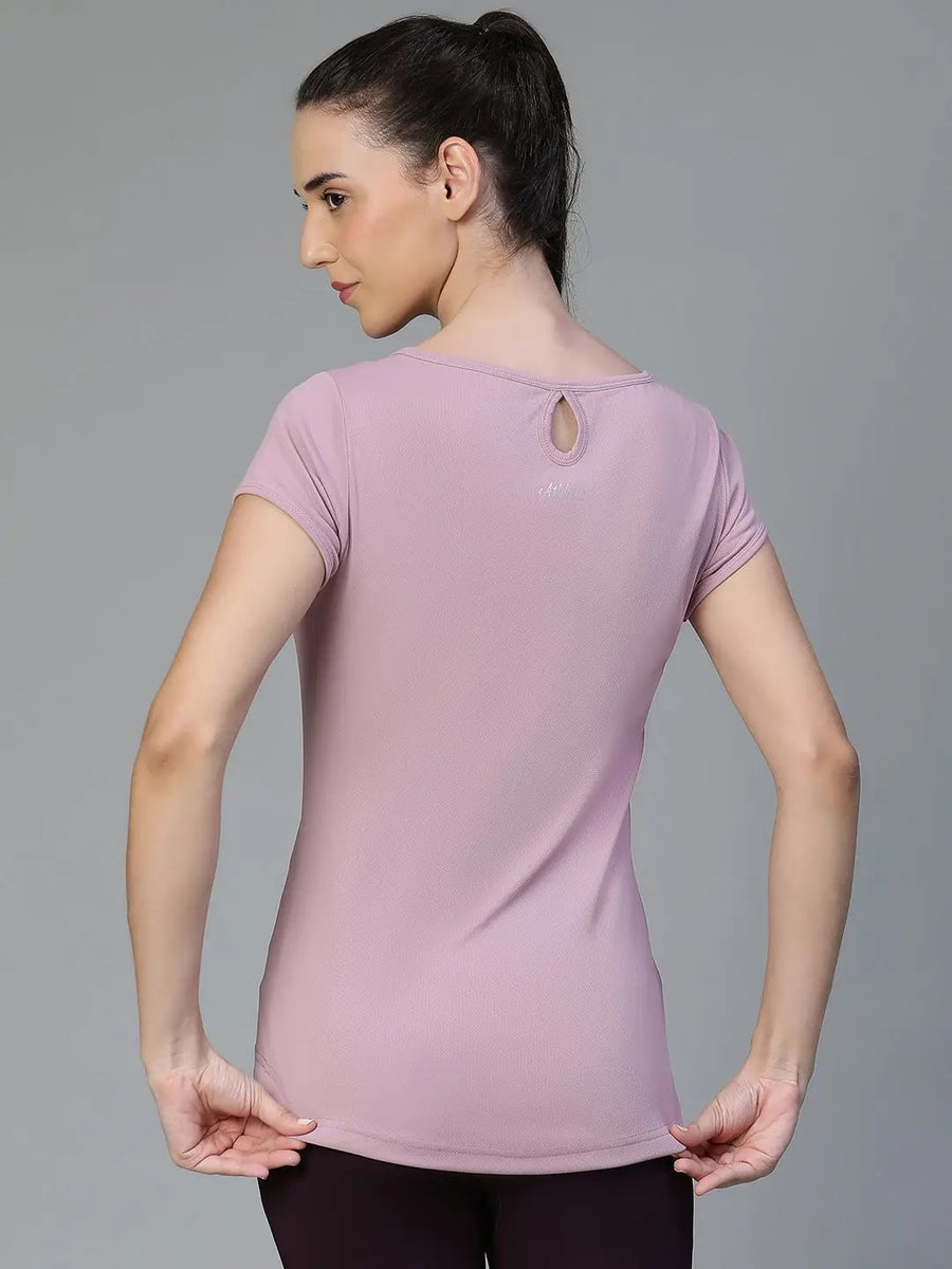 Keyhole T-shirt Lavender Athlisis Sports