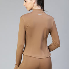 Sculpt Crop Jacket Tan
