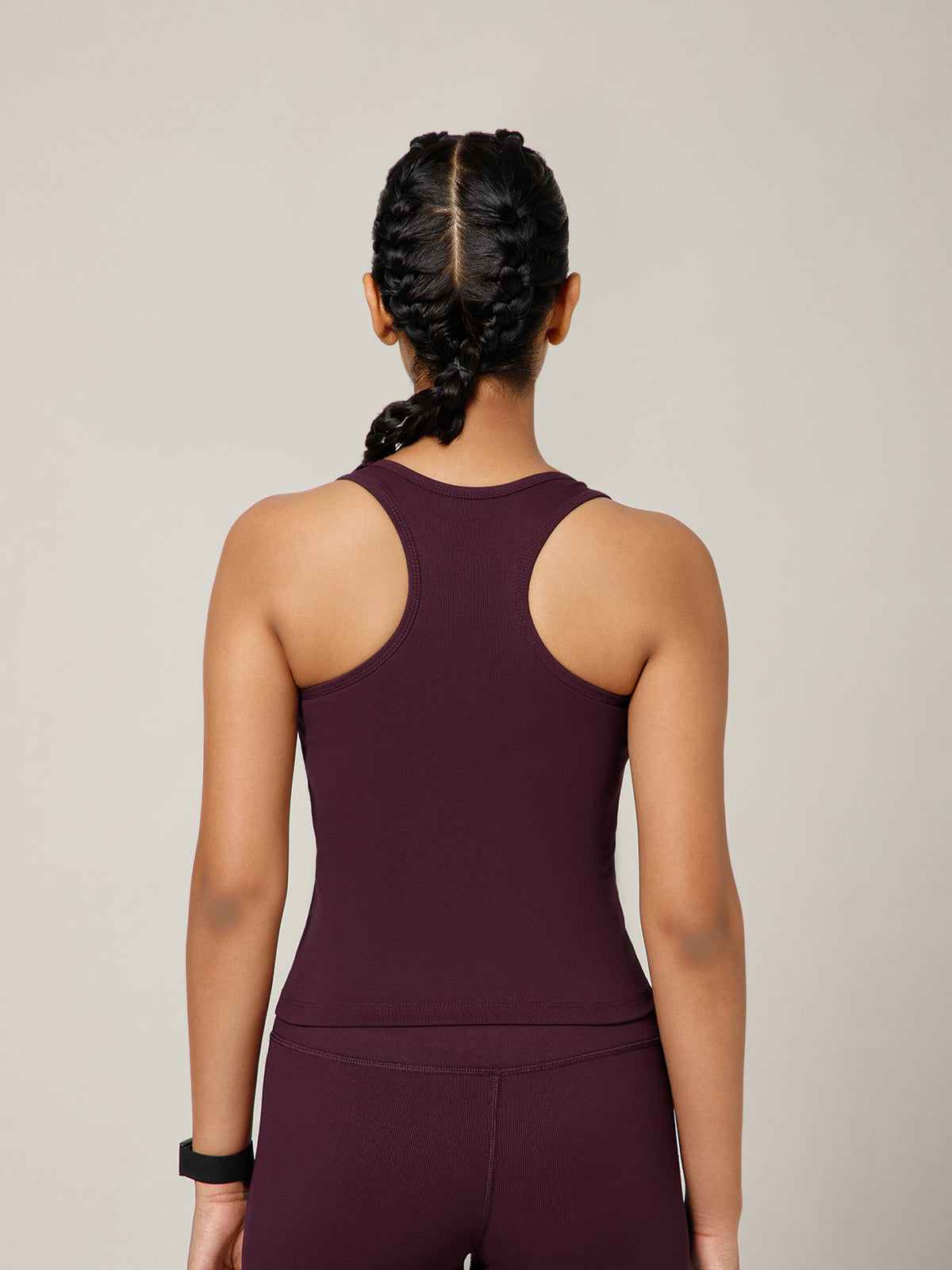 Built In Bra Racer Back Top Wine