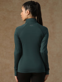 Midriff Crop Jacket Green