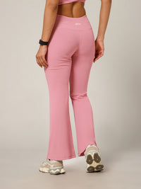 Ribbed Flare Pant Blush Pink