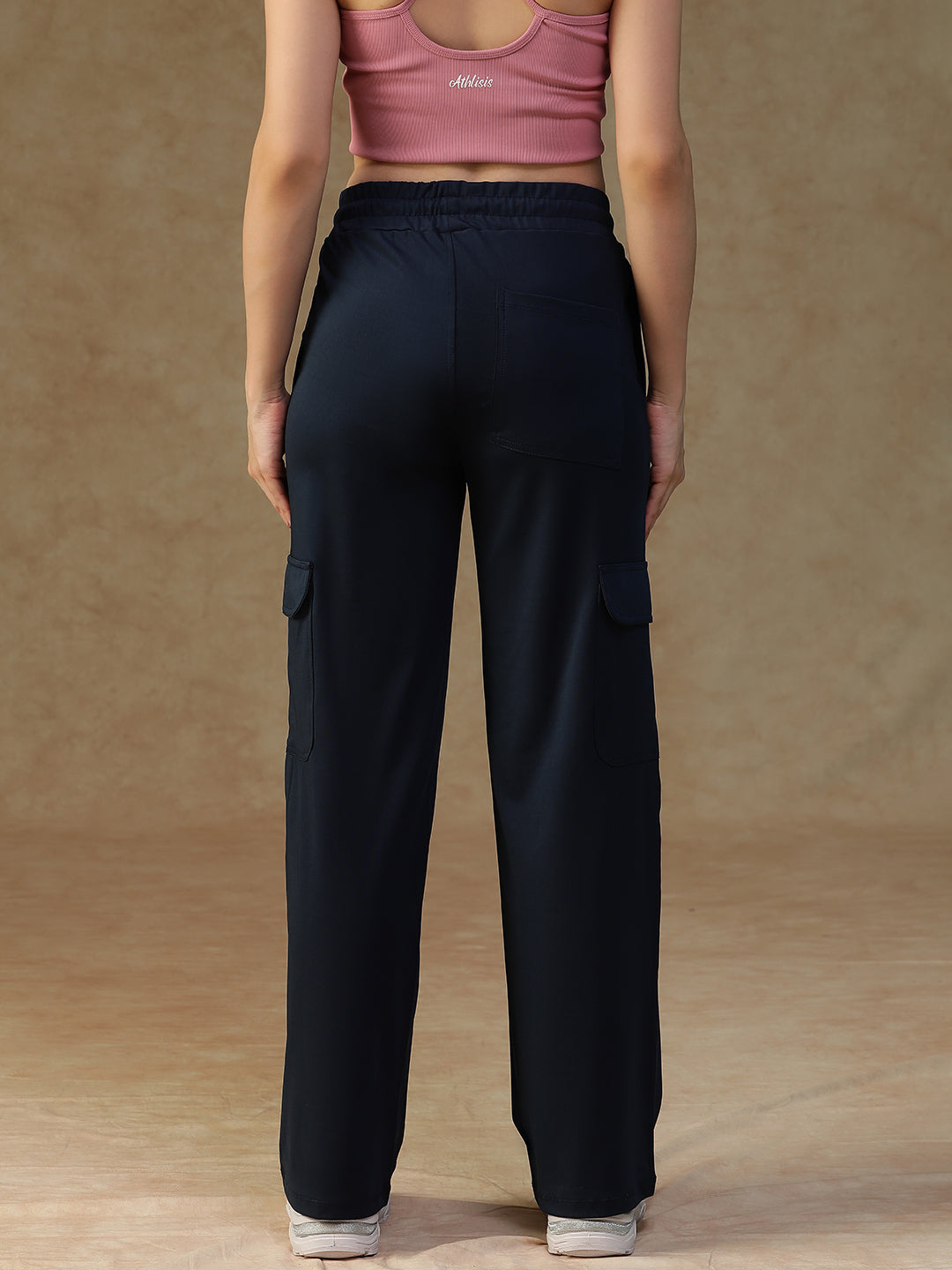 Pleated Cargo Pants Navy