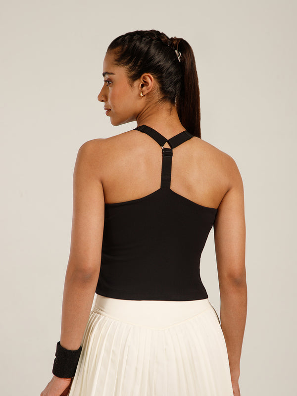 Built In Bra Y Adjustable Top Black