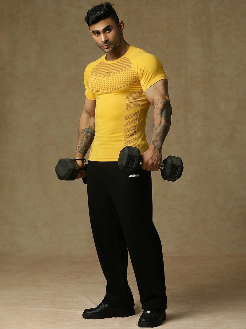 808 Compression T-Shirts Yellow