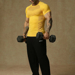 808 Compression T-Shirts Yellow