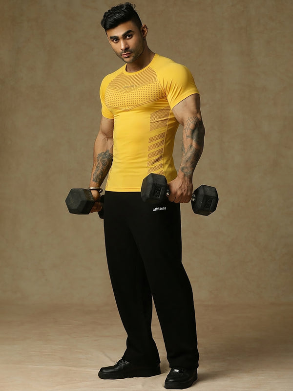 808 Compression T-Shirts Yellow
