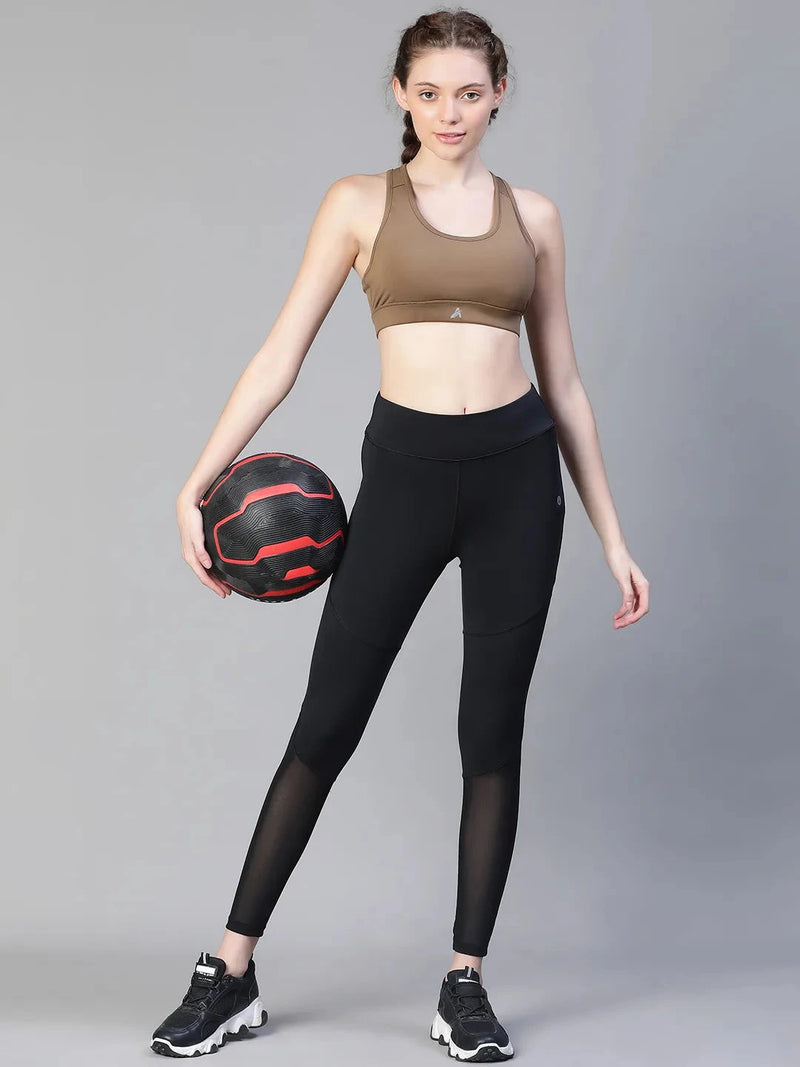 Women Black Training Tights Athlisis Sports