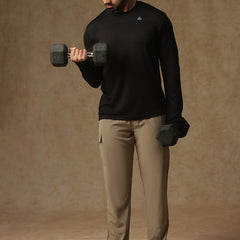 Regular Fit Thumb Hole T-Shirt Black