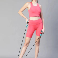 Pink Mid Waist Fitness Shorts Athlisis Sports