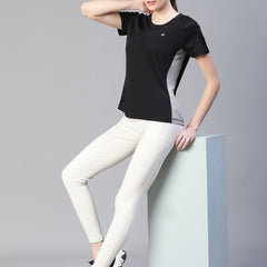 Contrast Side Panel T-Shirt Black