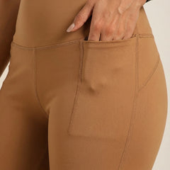 Defined Seam Flare Pant Tan