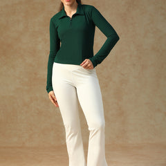 Aero Zip Polo T-shirt Green