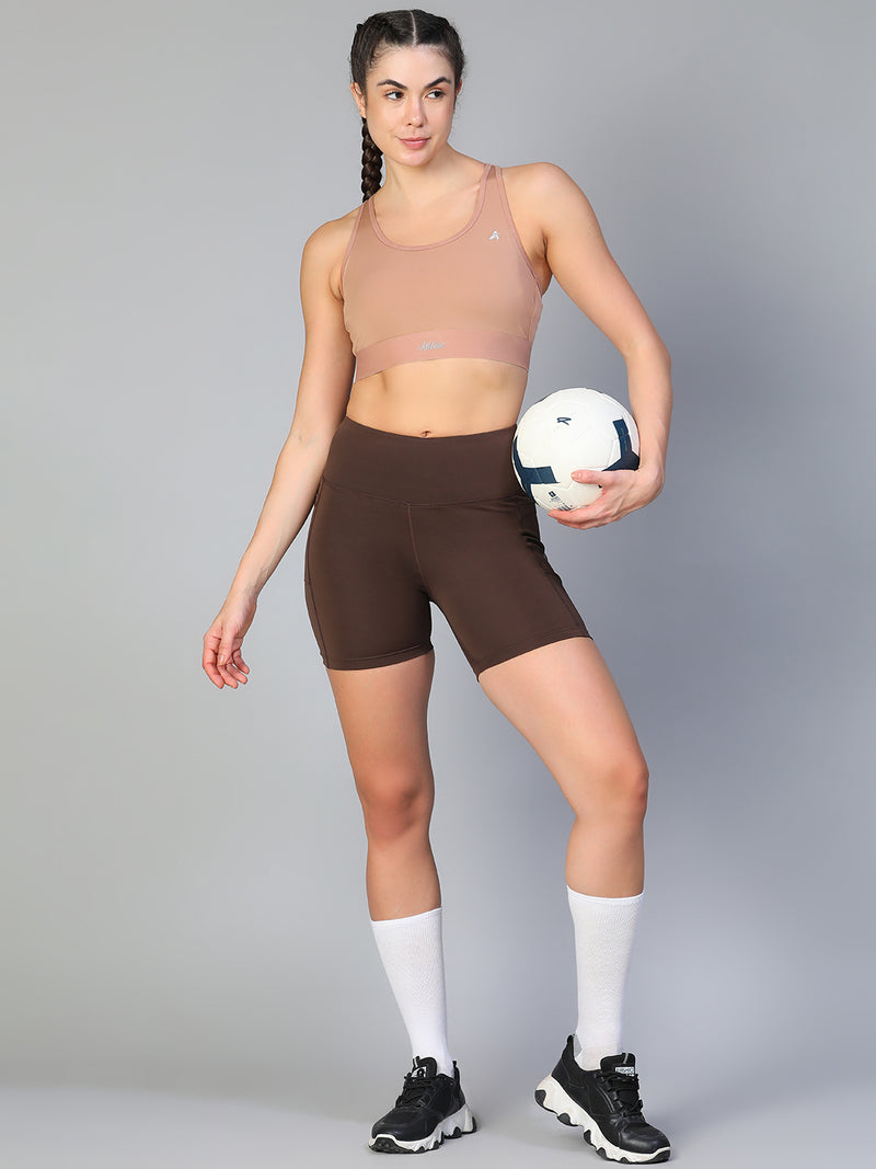Ruched Sports Bra Skin