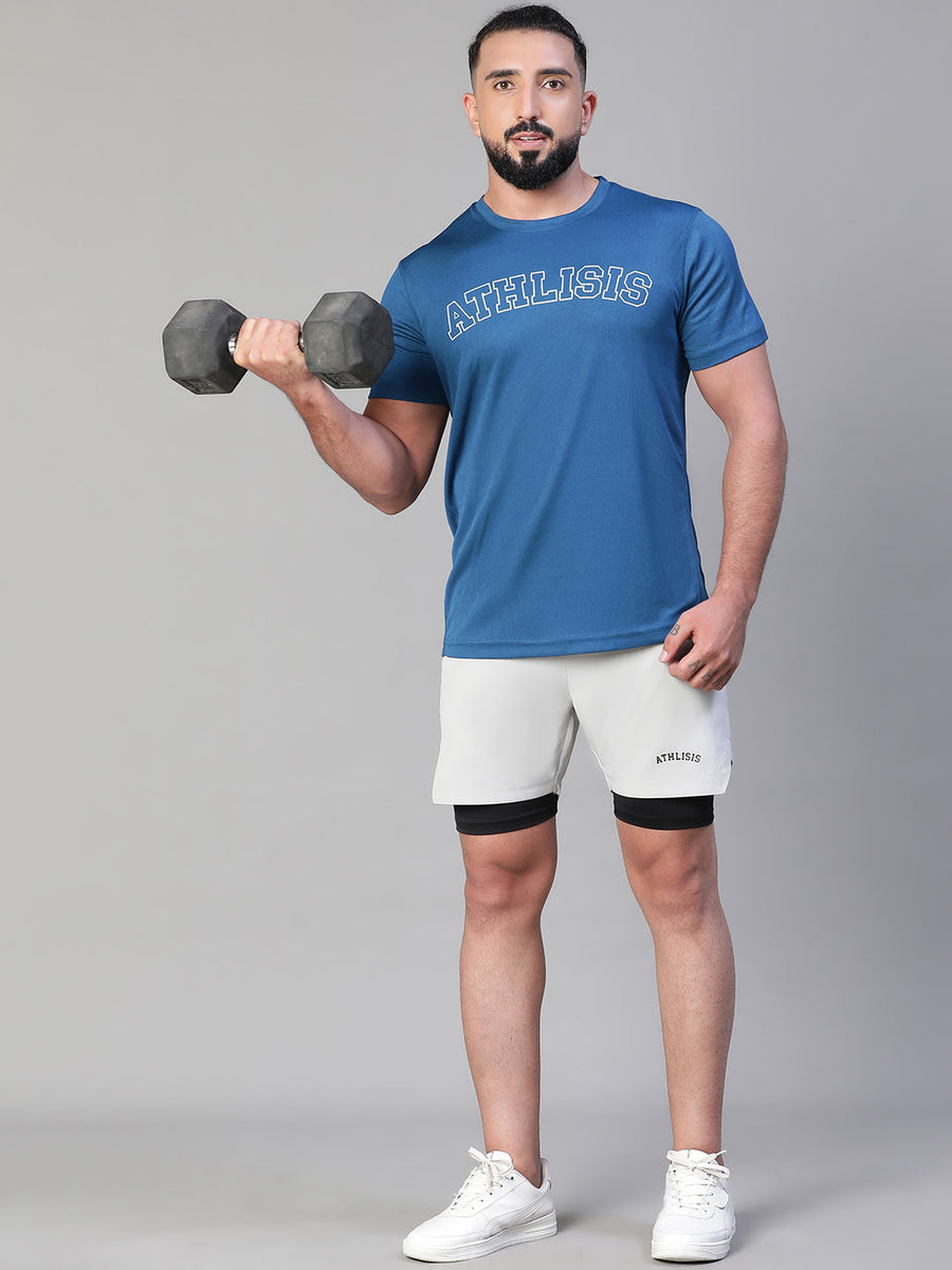 2 in 1 Lining Shorts Gray Athlisis Sports