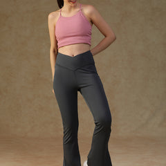 V-Shape Flare Pant Grey