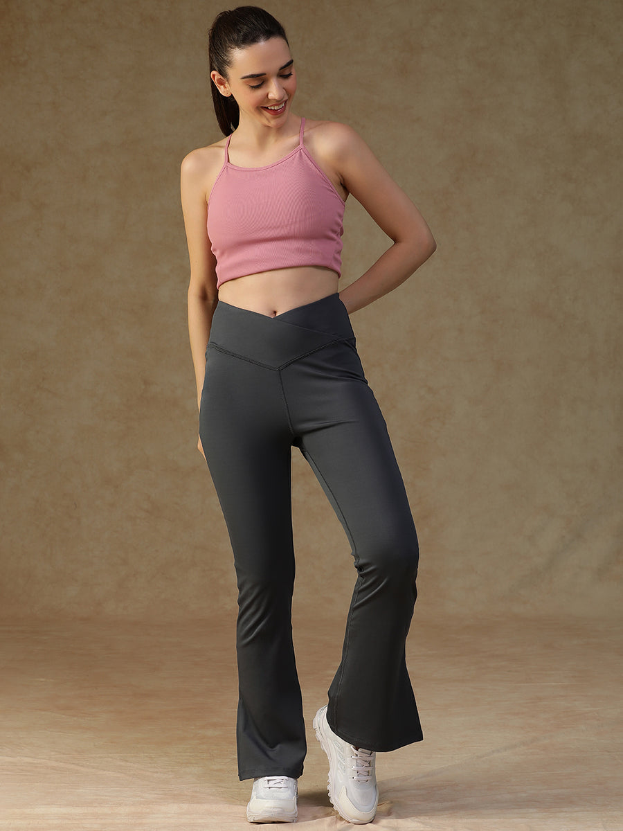 V-Shape Flare Pant Grey