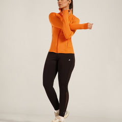 Defined Seam Zip Jacket Orange