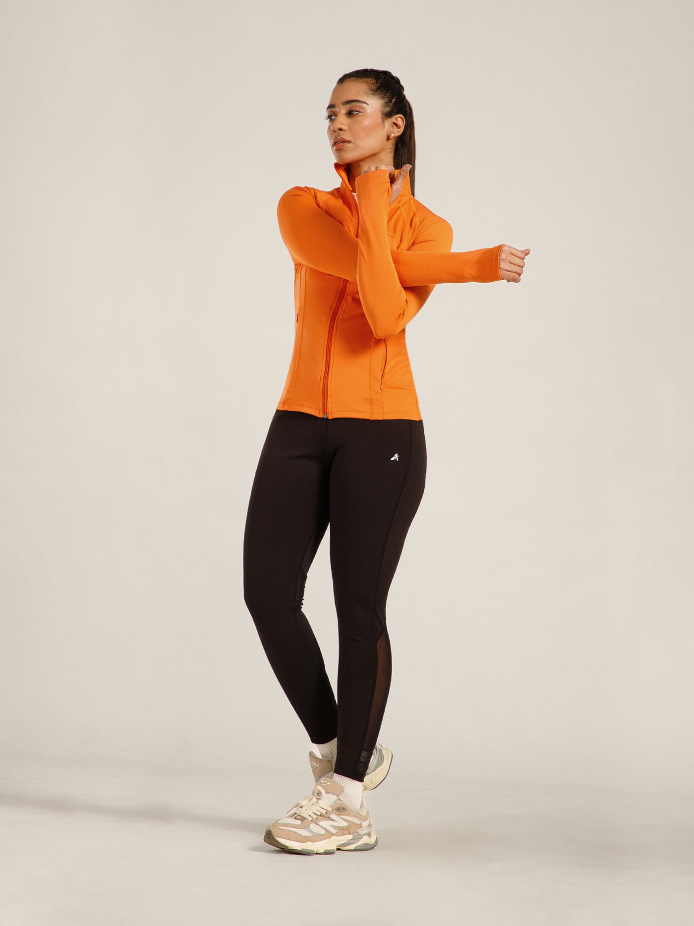 Defined Seam Zip Jacket Orange