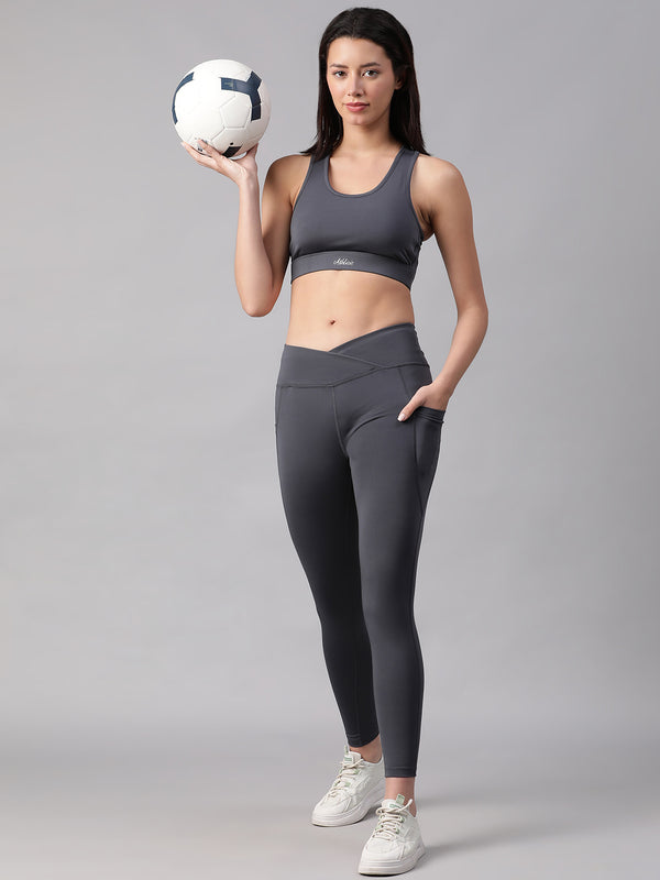 V-Front Legging Gray