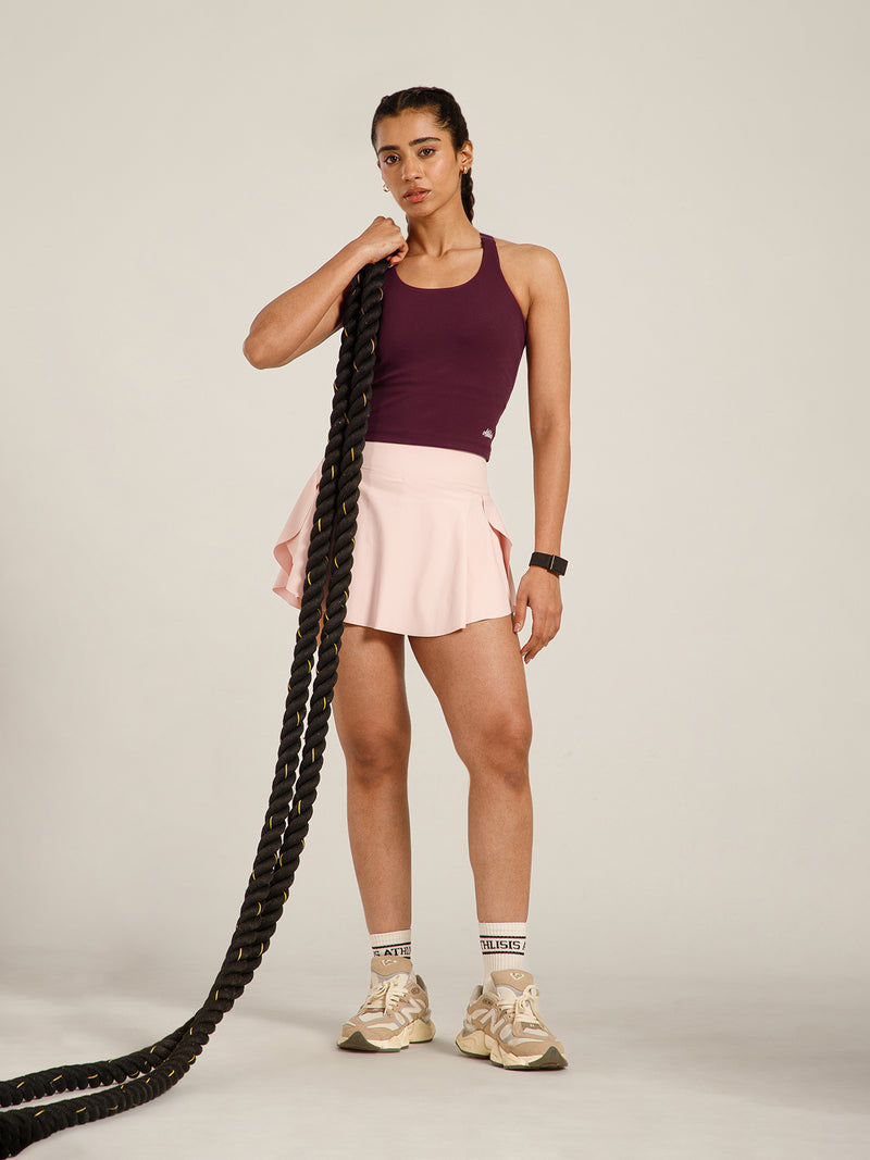 Built In Bra Y Adjustable Top Wine