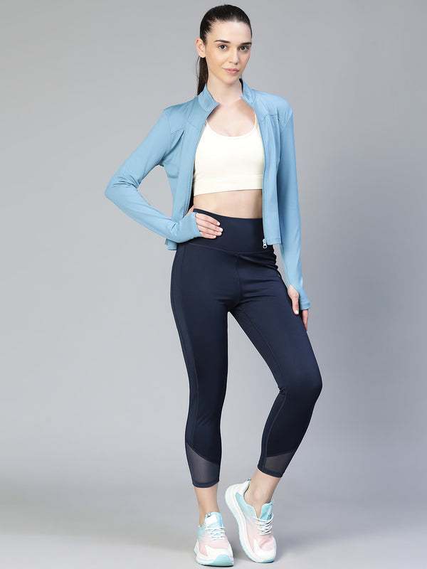 Sculpt Crop Jacket Ice Blue