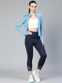 Sculpt Crop Jacket Ice Blue