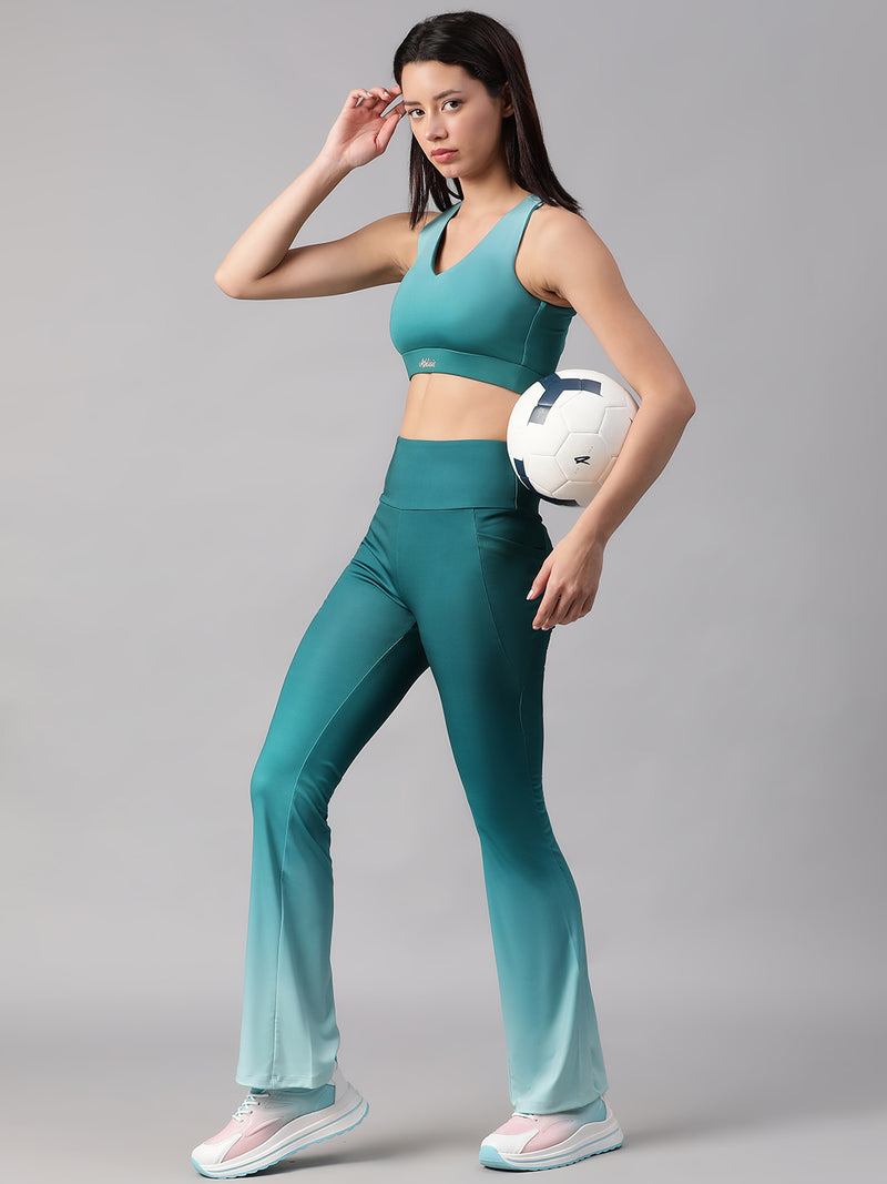 Dual Tone Flare Pant Ice Blue