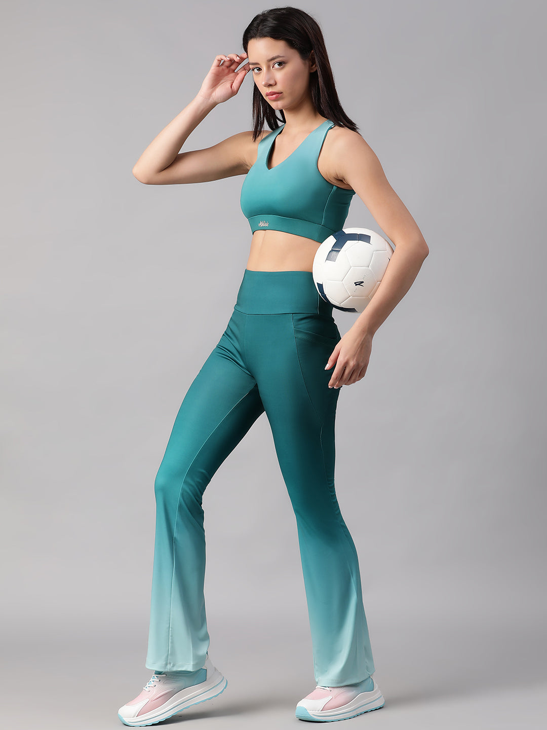 Dual Tone Flare Pant Ice Blue