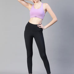 Geometric Strap Sports Bra Lavender