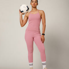 Built In Bra String Back Top Pink