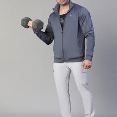 Basic Zipper Jacket Gray