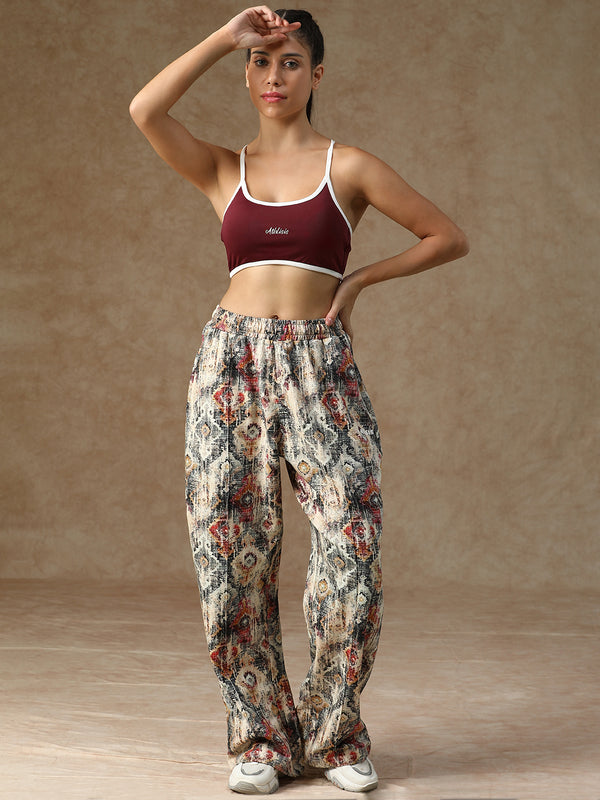 Printed Baggy Heritage Pattern Sweatpants