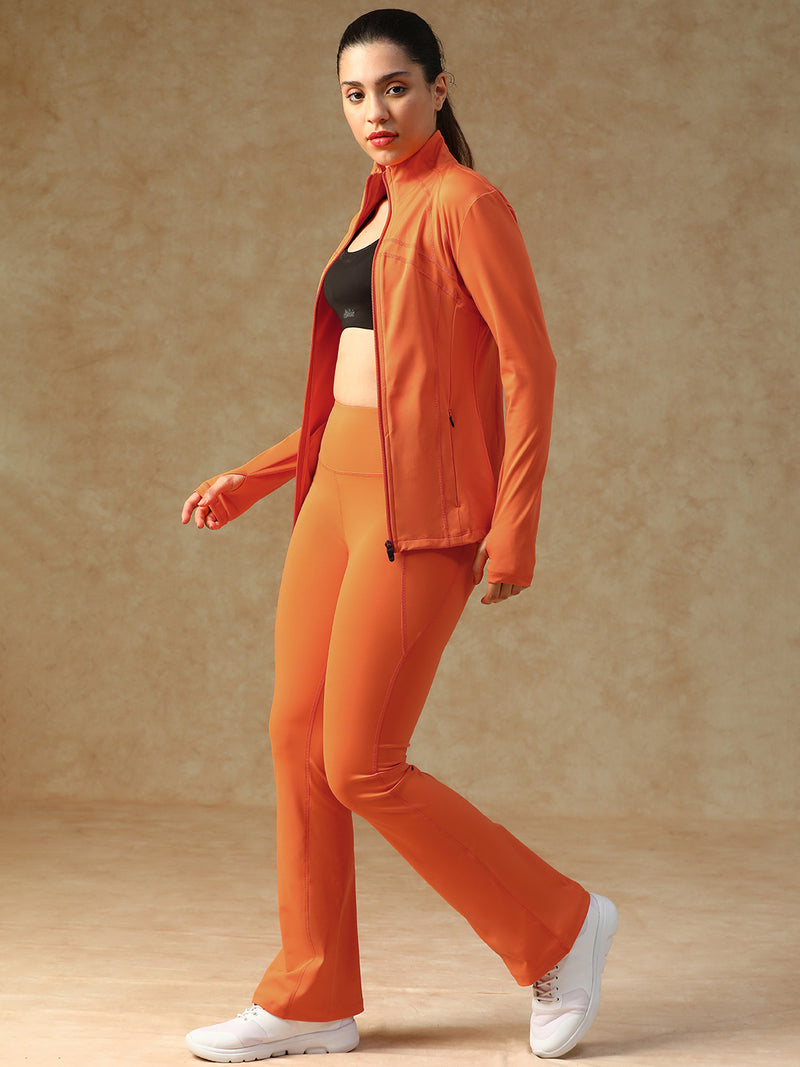 Ergonomic Seam Zip Jacket Orange