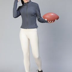 Sculpt Crop Jacket Gray