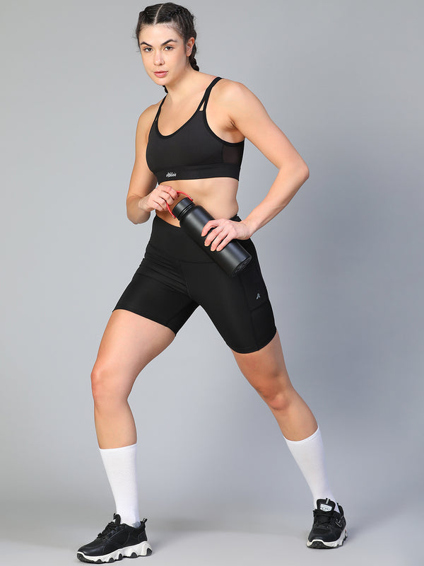 Mesh X-Back Bra Black