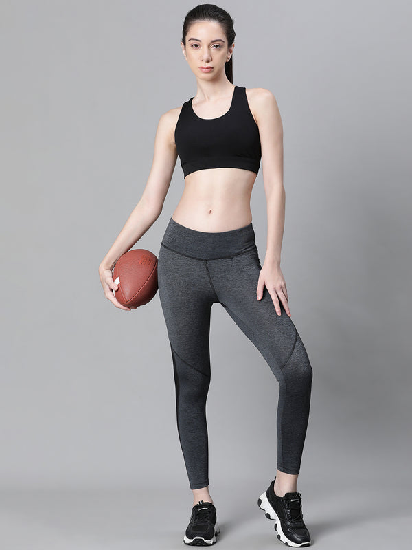 Streamline Panel Legging Gray Melange