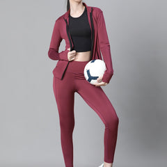 Contour Short Jacket Maroon