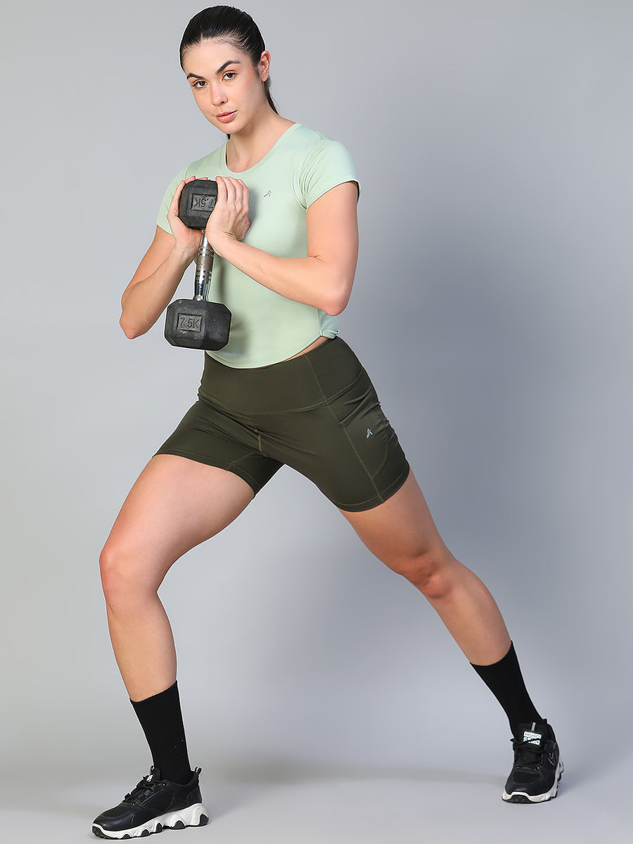 Aura Training Shorts Olive