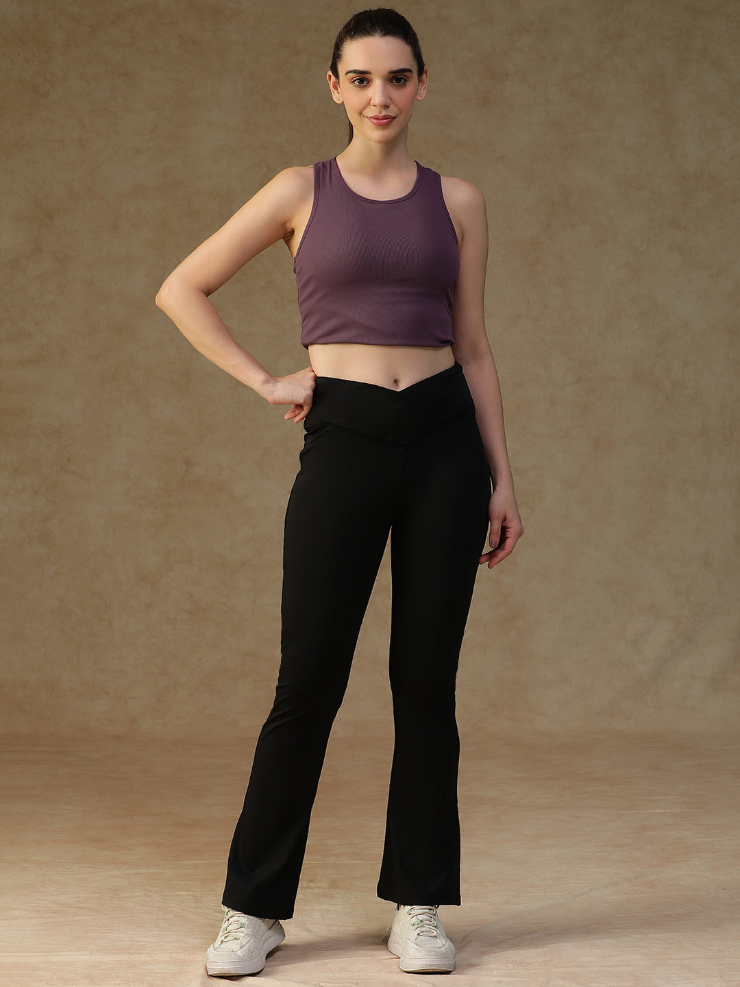 V-Shape Flare Pant Black