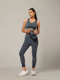 Laser Cut Leggings Gray