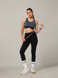 Ruched Sports Bra Gray