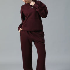 Fleez Oversized Hoodie Maroon