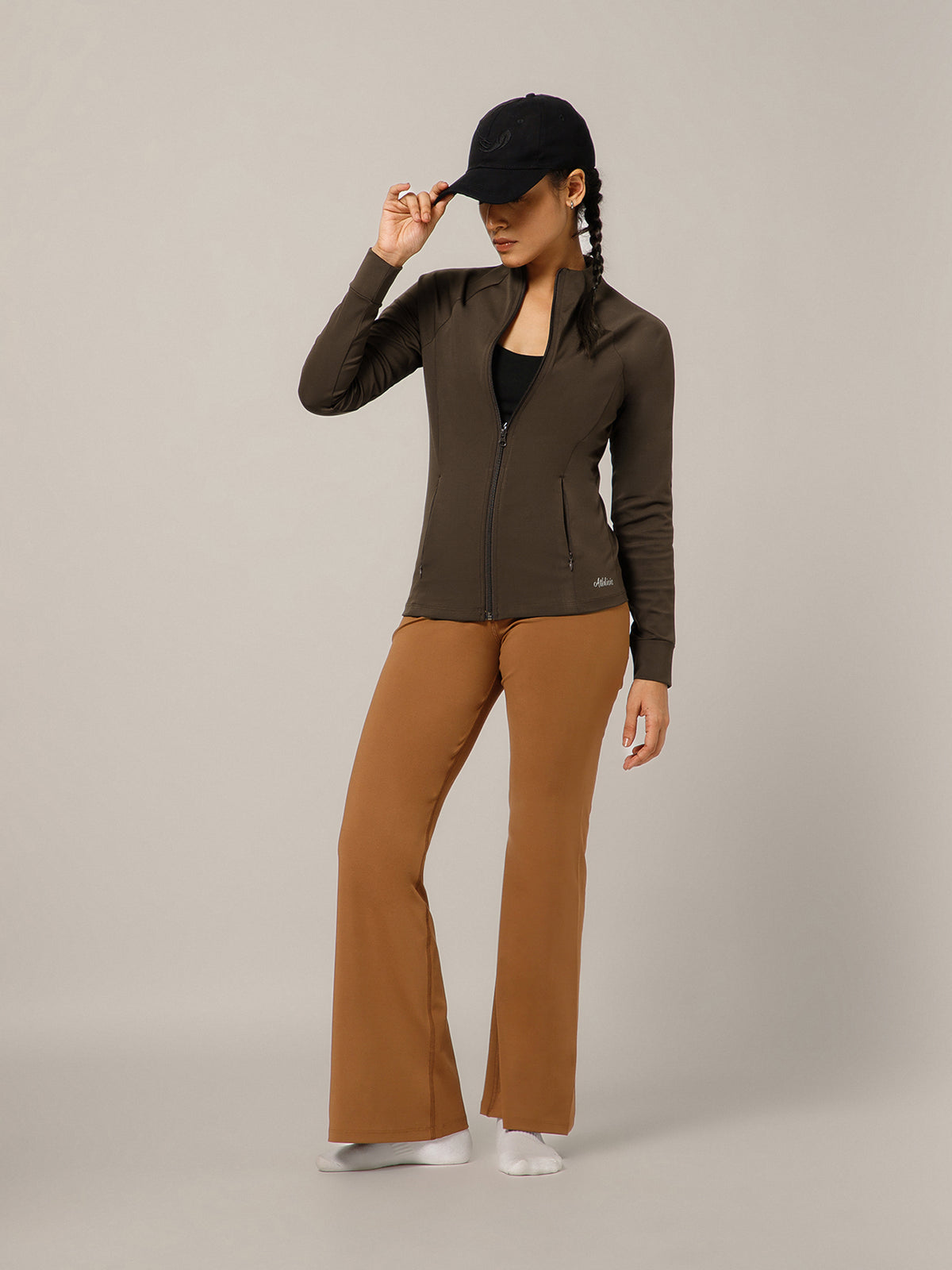 Linea Collarless Jacket Espresso Brown