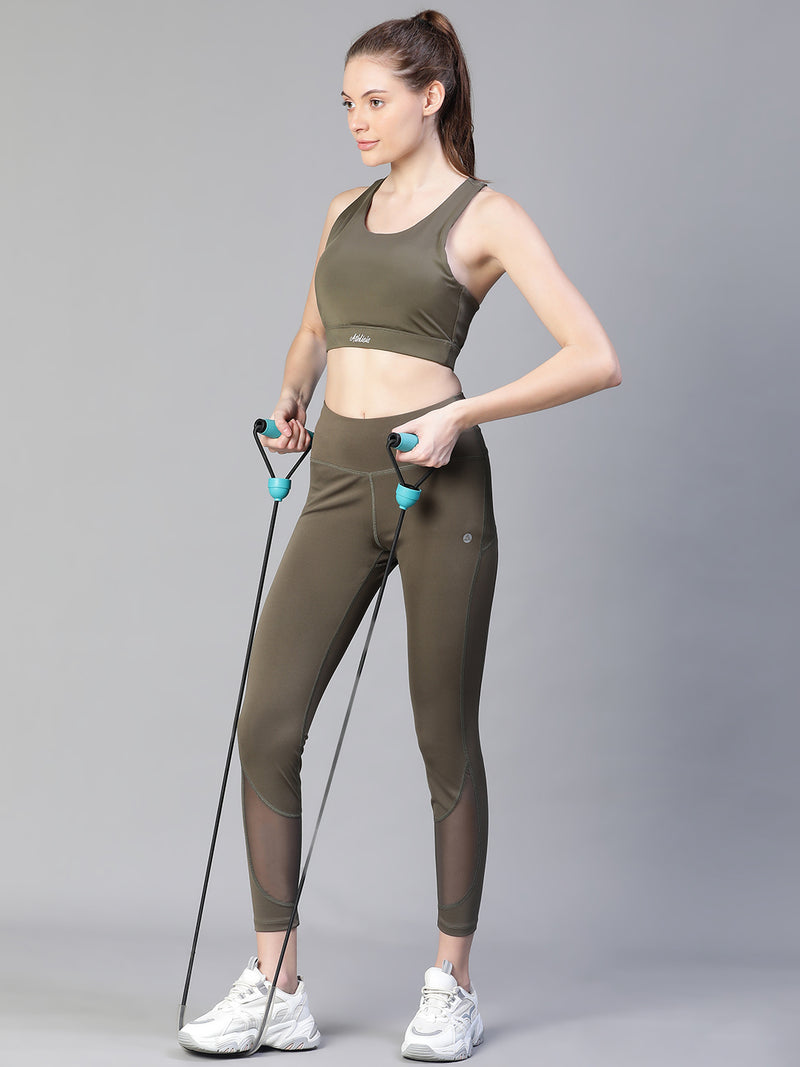 Vapor Mesh Legging Olive