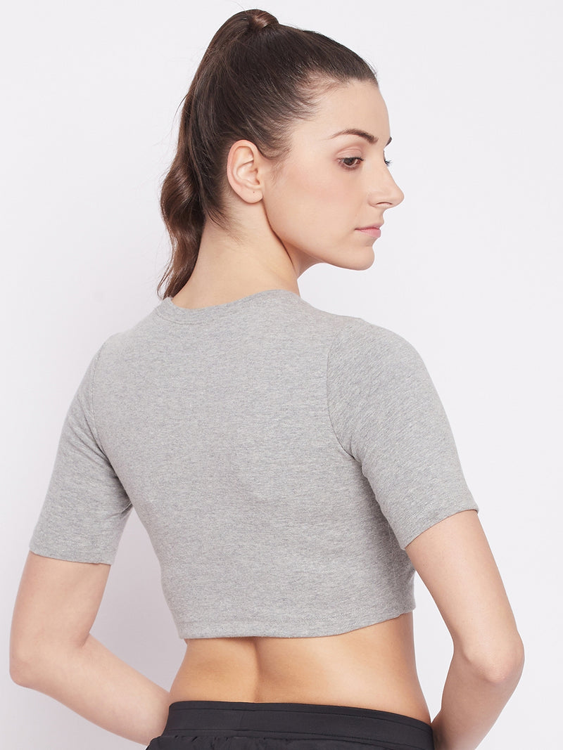 Everyday Cropped Tee Gray