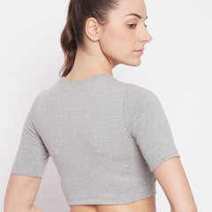 Everyday Cropped Tee Gray
