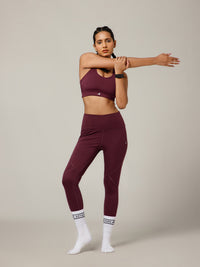 Adapt Seam Leggings Maroon