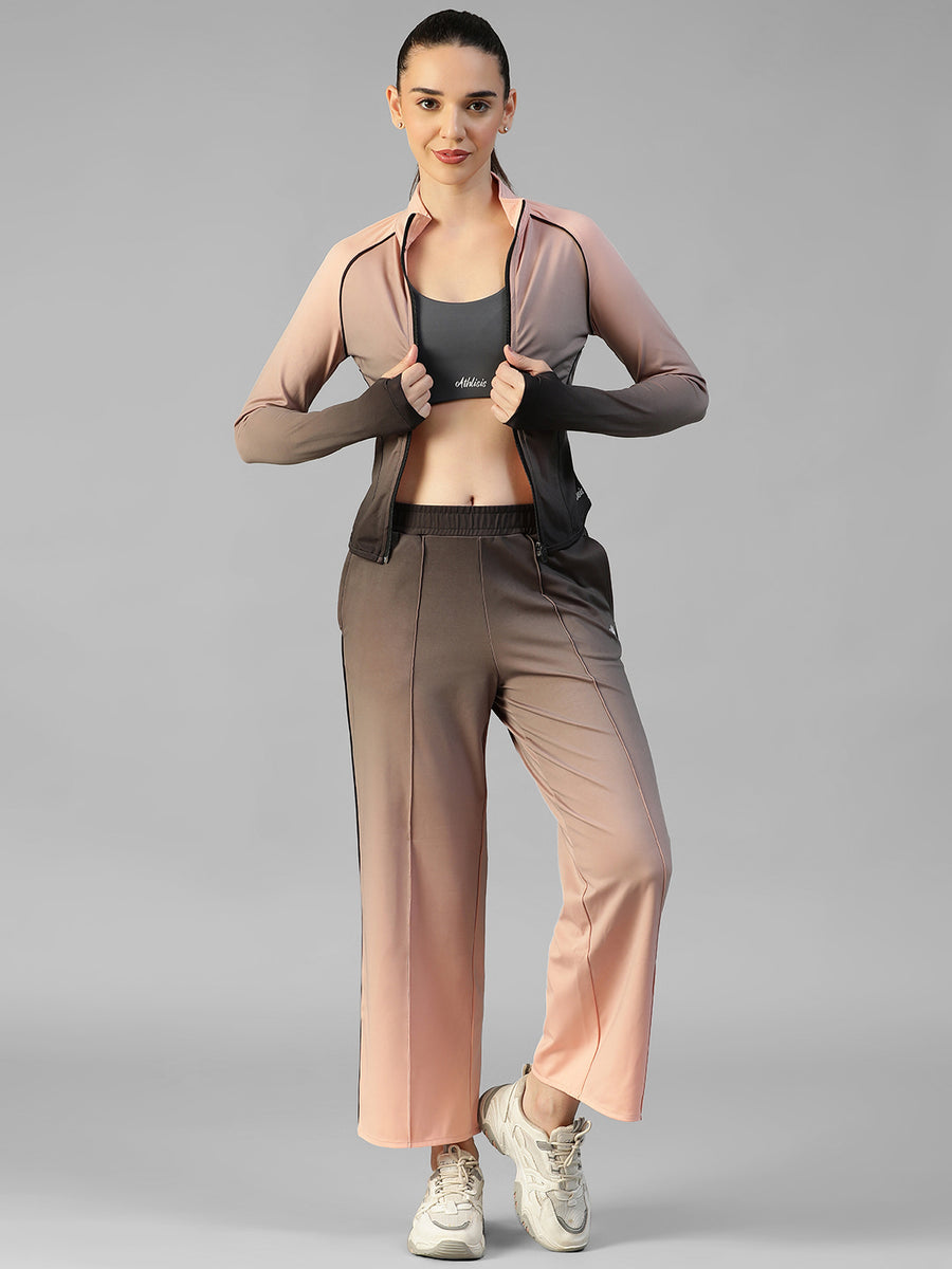 Flow Piping Dual Tone Jacket Peach
