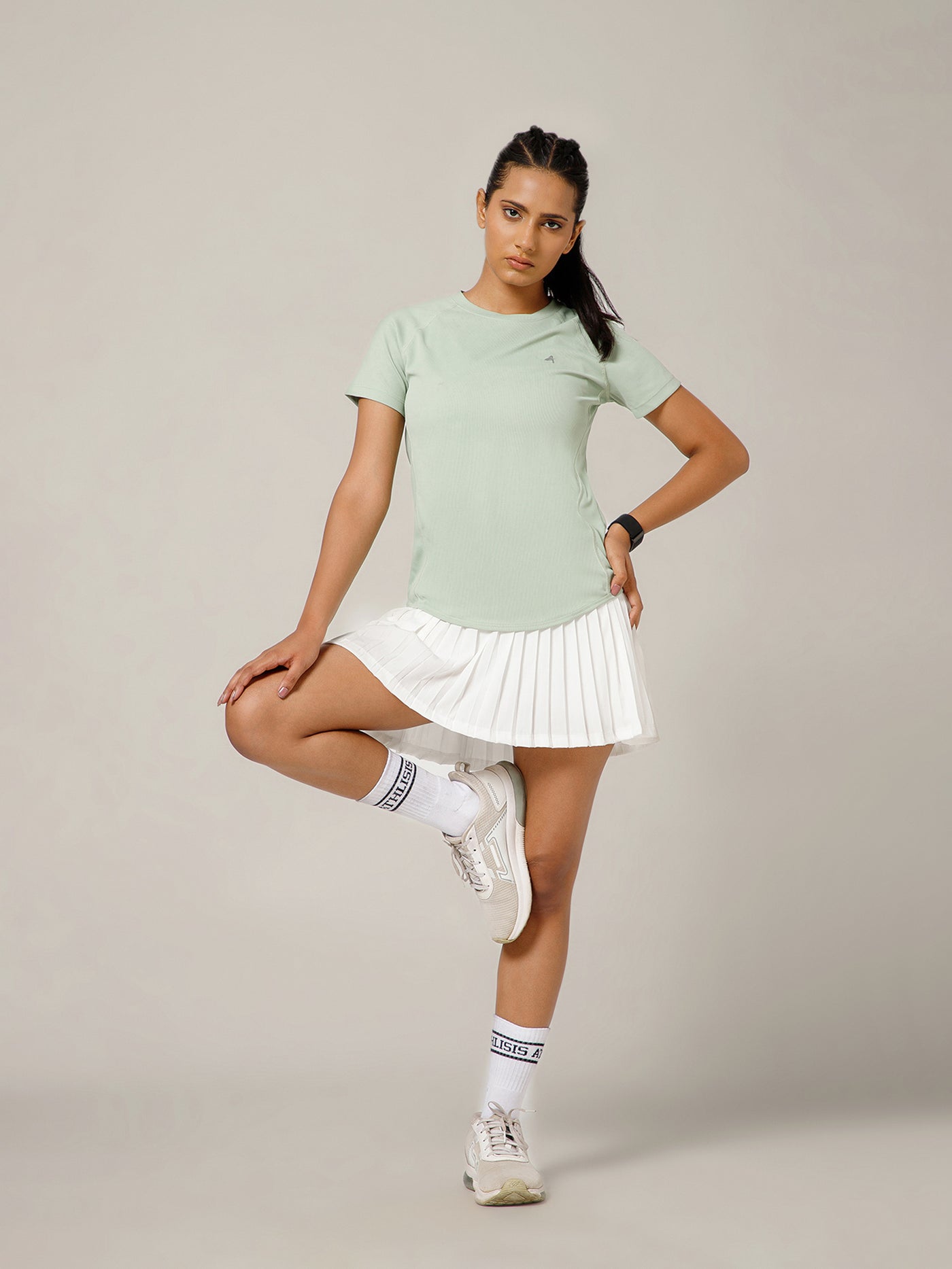 V Panel T-Shirt Mint Sage