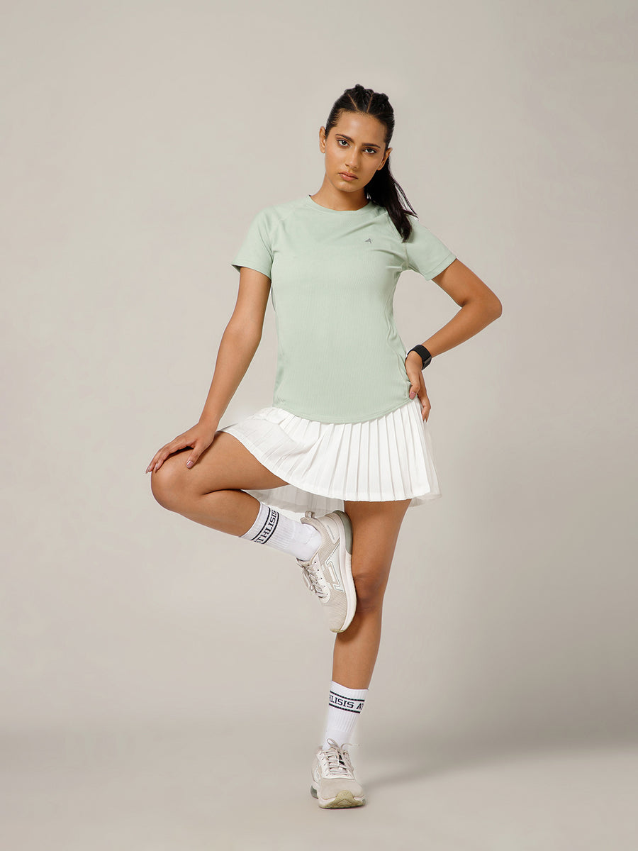 V Panel T-Shirt Mint Sage